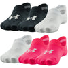 Girls' Under Armour Youth Essential Ultra Low Tab 6-Pack Socks - 962/653