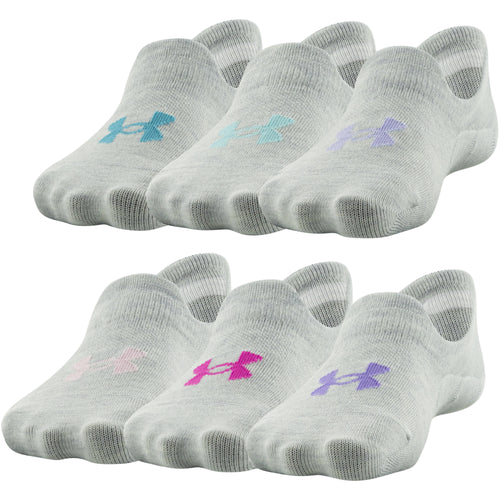 Girls' Under Armour Youth Essential Ultra Low Tab 6-Pack Socks - 964/014