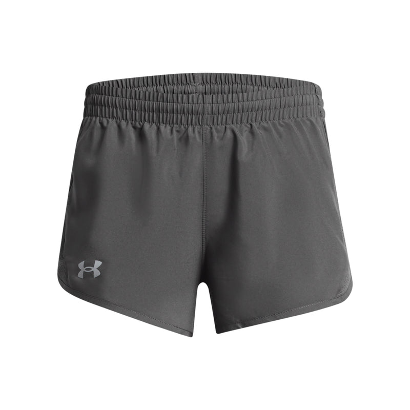 Girls' Under Armour Youth Fly By Short - 025 - CASTLEROCK GREY