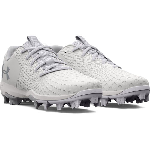 Girls' Under Armour Youth Glyde 2.0 RM Softball Cleats  - 100 - WHITE/BLACK