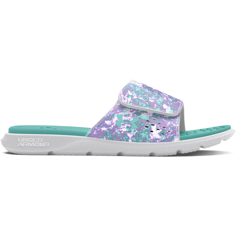 Girls' Under Armour Youth Ignite Pro Graphic Slide Sandal - 101 - GREY