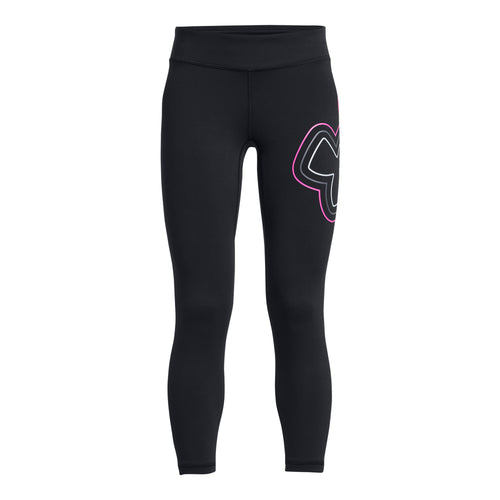 Girls' Under Armour Youth Motion Branded Ankle Legging - 001 - BLACK