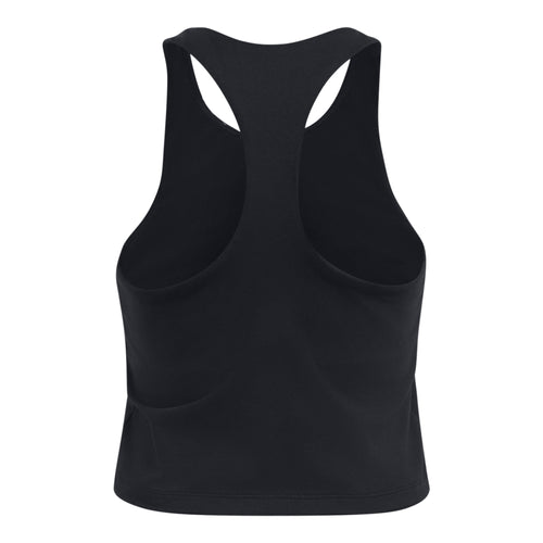 Girls' Under Armour Youth Motion Branded Crop Tank Top - 001 - BLACK