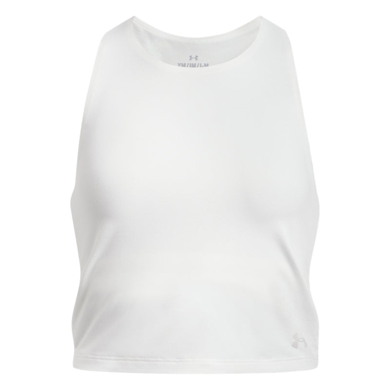 Girls' Under Armour Youth Motion Crop Tank Top - 100 - WHITE