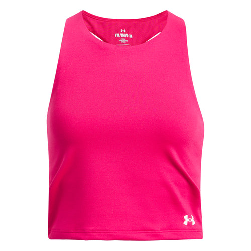Girls' Under Armour Youth Motion Crop Tank Top - 681 - SHADED FUCHSIA
