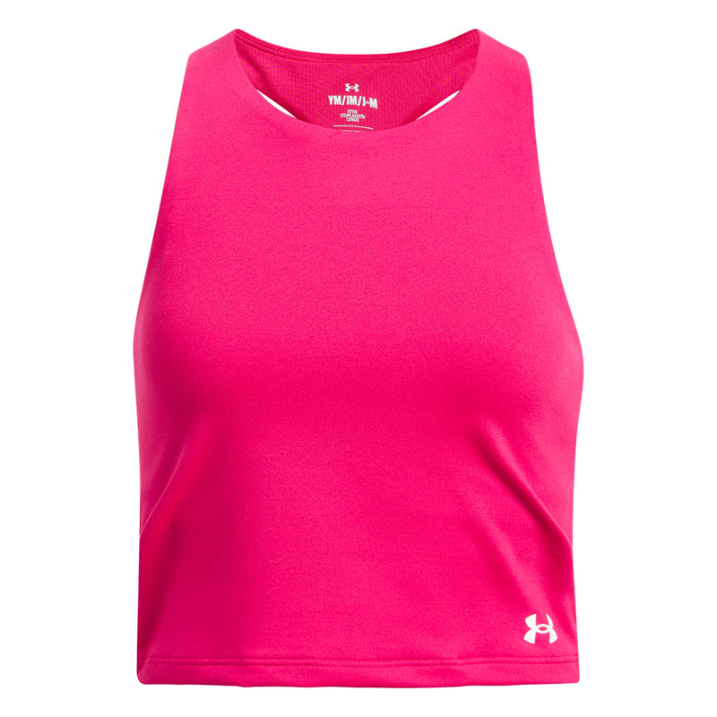 Girls' Under Armour Youth Motion Crop Tank Top - 681 - SHADED FUCHSIA