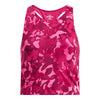 Girls' Under Armour Youth Motion Printed Crop Tank Top - 681 - SHADED FUCHSIA