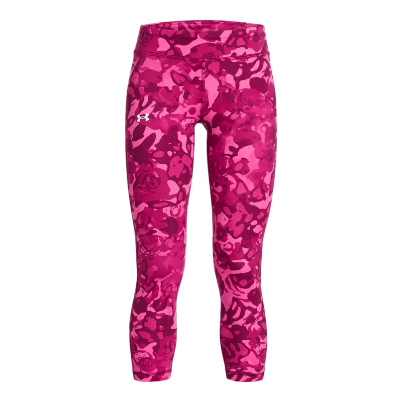 Girls' Under Armour Youth Motion Printed Crop - 681 - SHADED FUCHSIA