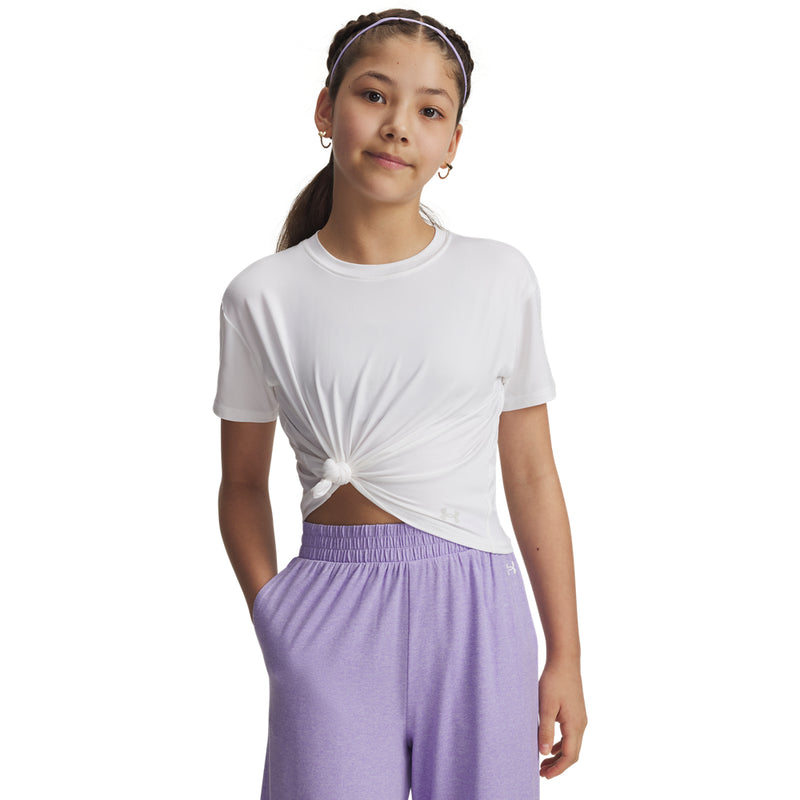 Girls' Under Armour Youth Motion T-Shirt - 100 - WHITE