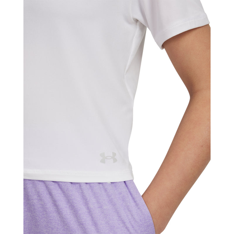 Girls' Under Armour Youth Motion T-Shirt - 100 - WHITE