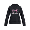 Girls' Under Armour Youth Rival Big Logo Print Hoodie - 002 - BLACK
