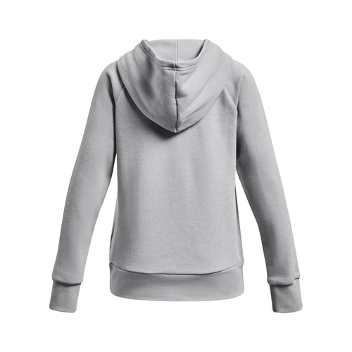 Girls' Under Armour Youth Rival Big Logo Print Hoodie - 011 - GREY