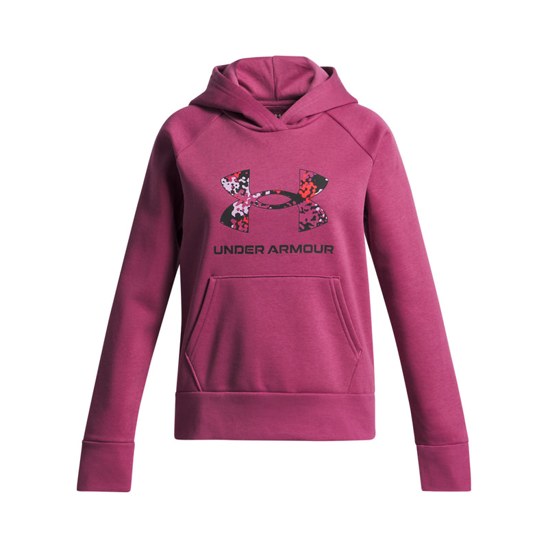 Girls' Under Armour Youth Rival Big Logo Print Hoodie - 659