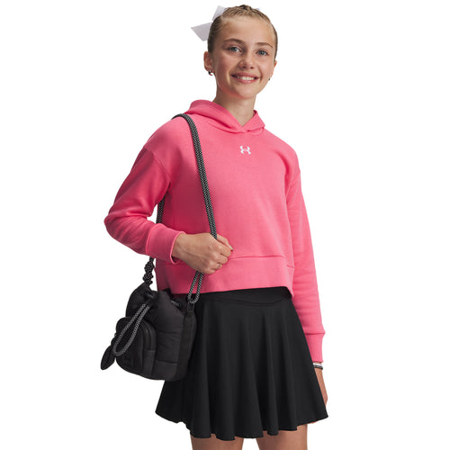 Girls' Under Armour Youth Rival Fleece Crop Hoodie - 672