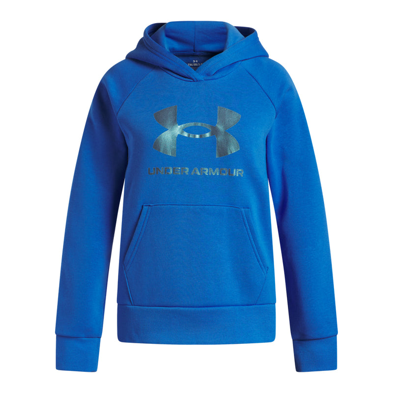 Girls' Under Armour Youth Rival Fleece Shimmer Hoodie - 402