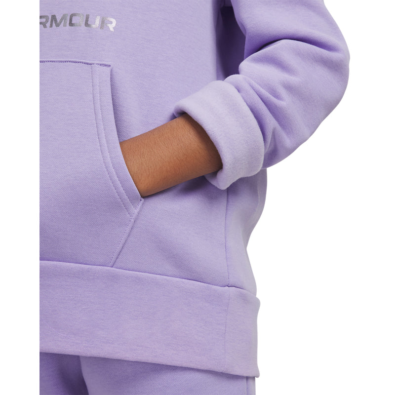 Girls' Under Armour Youth Rival Fleece Shimmer Hoodie - 538