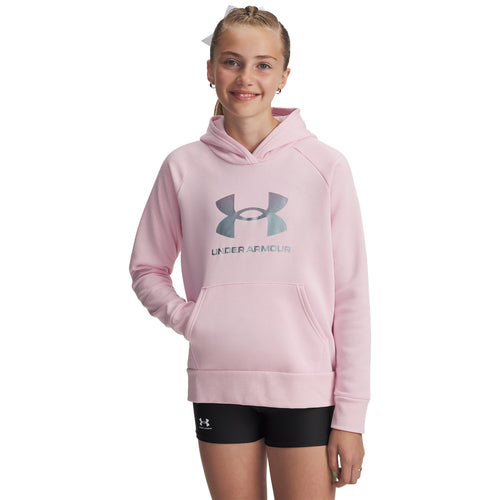 Girls' Under Armour Youth Rival Fleece Shimmer Hoodie - 647