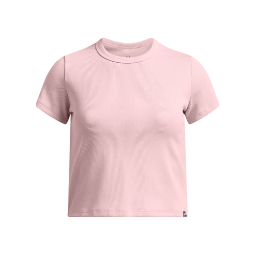 Girls' Under Armour Youth Rival Rib T-Shirt - 647 - PRIME PINK