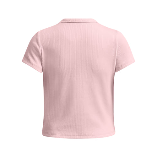 Girls' Under Armour Youth Rival Rib T-Shirt - 647 - PRIME PINK