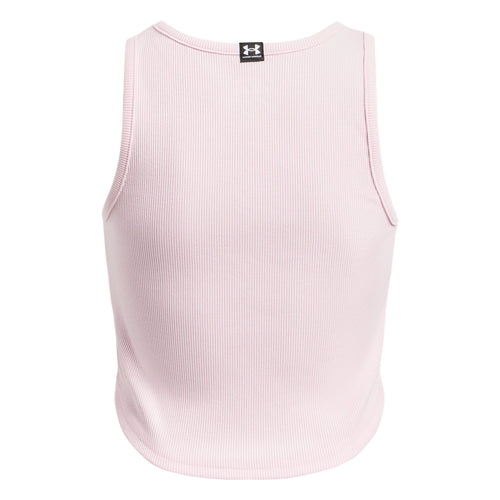 Girls' Under Armour Youth Rival Rib Tank Top - 647 - PRIME PINK