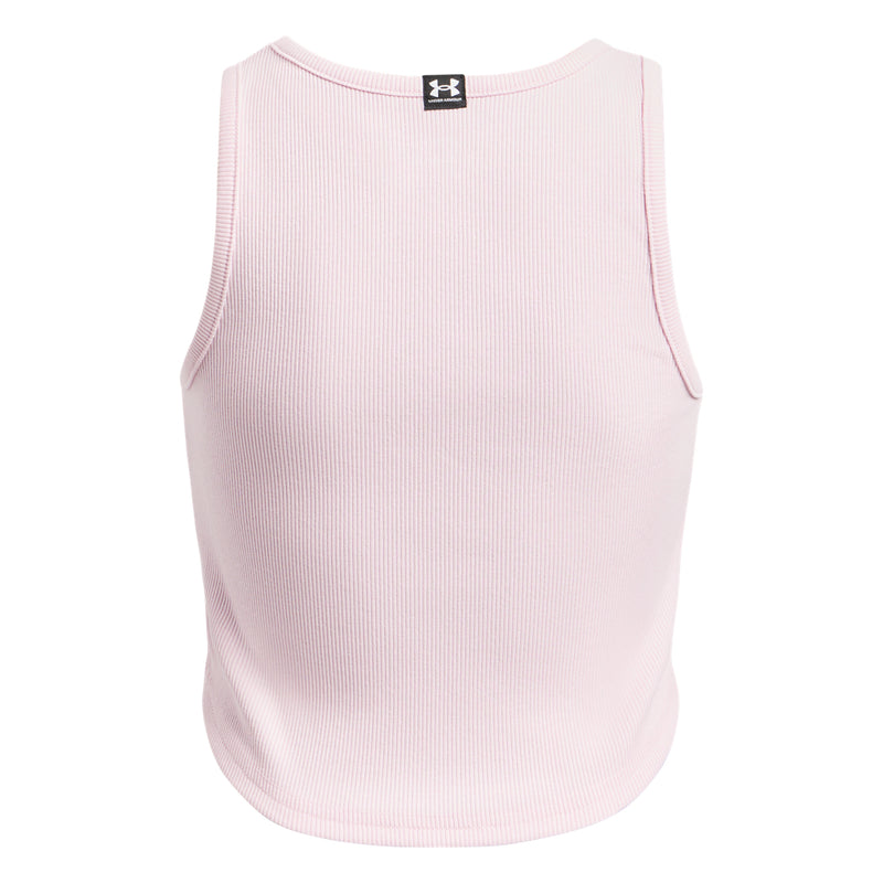 Girls' Under Armour Youth Rival Rib Tank Top - 647 - PRIME PINK