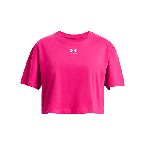 Girls' Under Armour Youth Rival T-Shirt - 681 - SHADED FUCHSIA