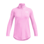 Girls' Under Armour Youth Tech 1/4 Zip - 638 - STELLAR PINK