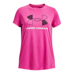 Girls' Under Armour Youth Tech Big Logo T-Shirt - 652 PINK