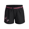 Girls' Under Armour Youth Tech Play Up Logo Short - 002 - BLACK