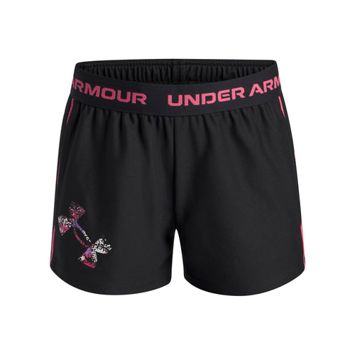 Girls' Under Armour Youth Tech Play Up Logo Short - 002 - BLACK