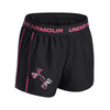 Girls' Under Armour Youth Tech Play Up Logo Short - 002 - BLACK
