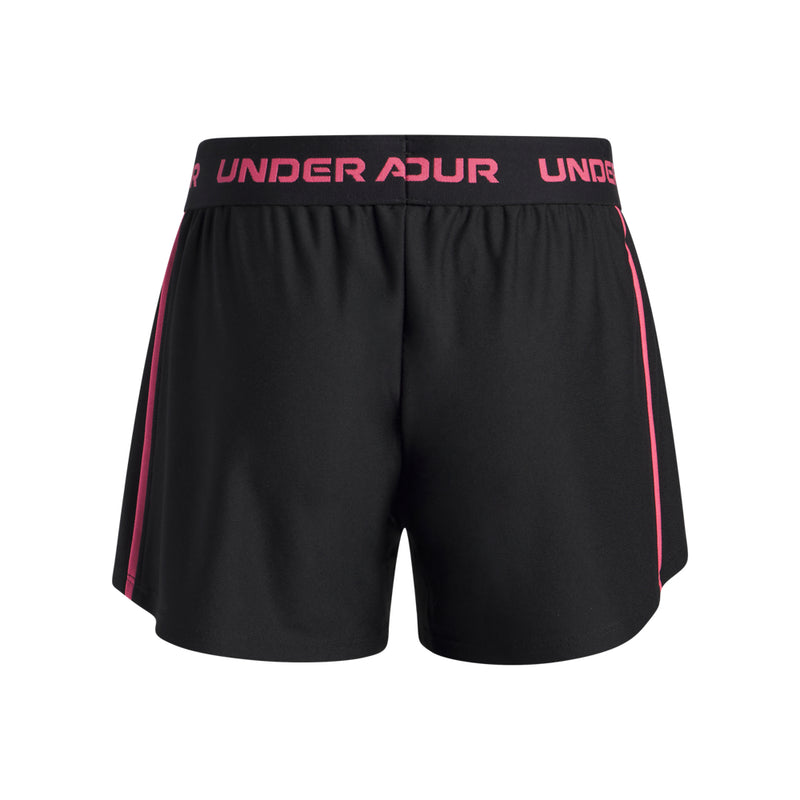 Girls' Under Armour Youth Tech Play Up Logo Short - 002 - BLACK