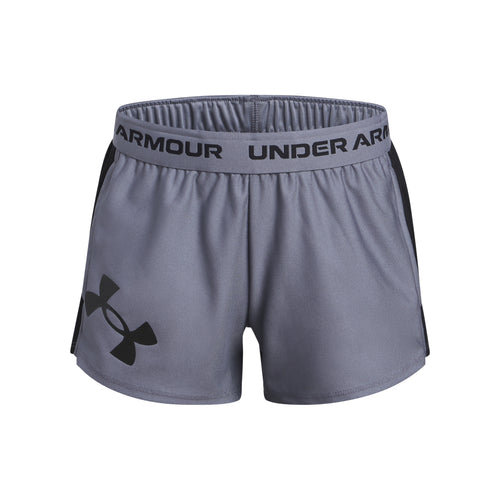 Girls' Under Armour Youth Tech Play Up Logo Short - 024 - GREY