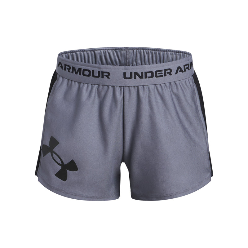 Girls' Under Armour Youth Tech Play Up Logo Short - 024 - GREY