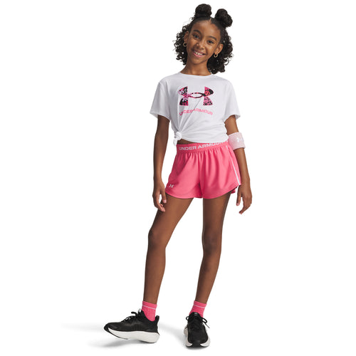 Girls' Under Armour Youth Tech Play Up Short - 673 - PINK