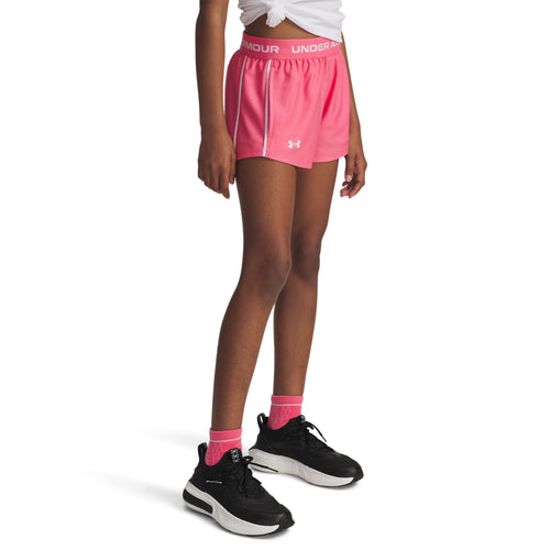 Girls' Under Armour Youth Tech Play Up Short - 673 - PINK