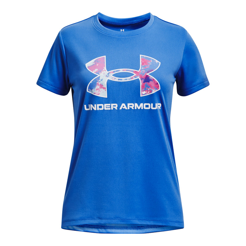 Girls' Under Armour Youth Tech Print Fill Big Logo T-Shirt - 464