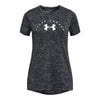 Girls' Under Armour Youth Tech Twist Arch Big Logo Tee - 003 - BLACK