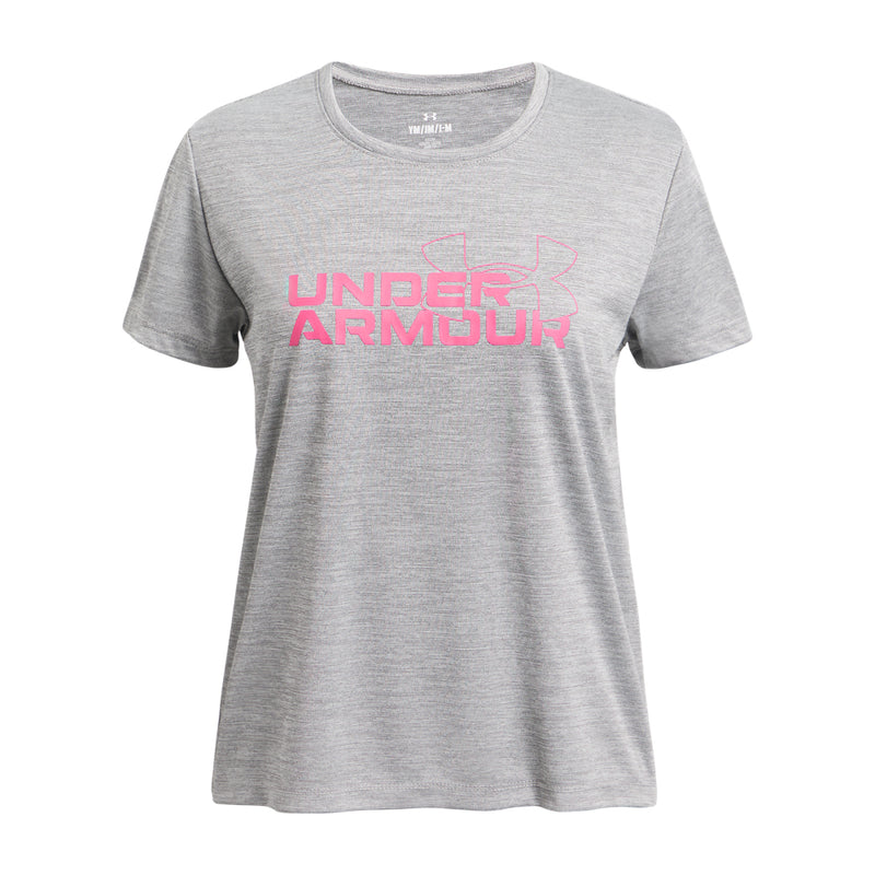 Girls' Under Armour Youth Tech Twist Wordmark T-Shirt - 001 - BLACK