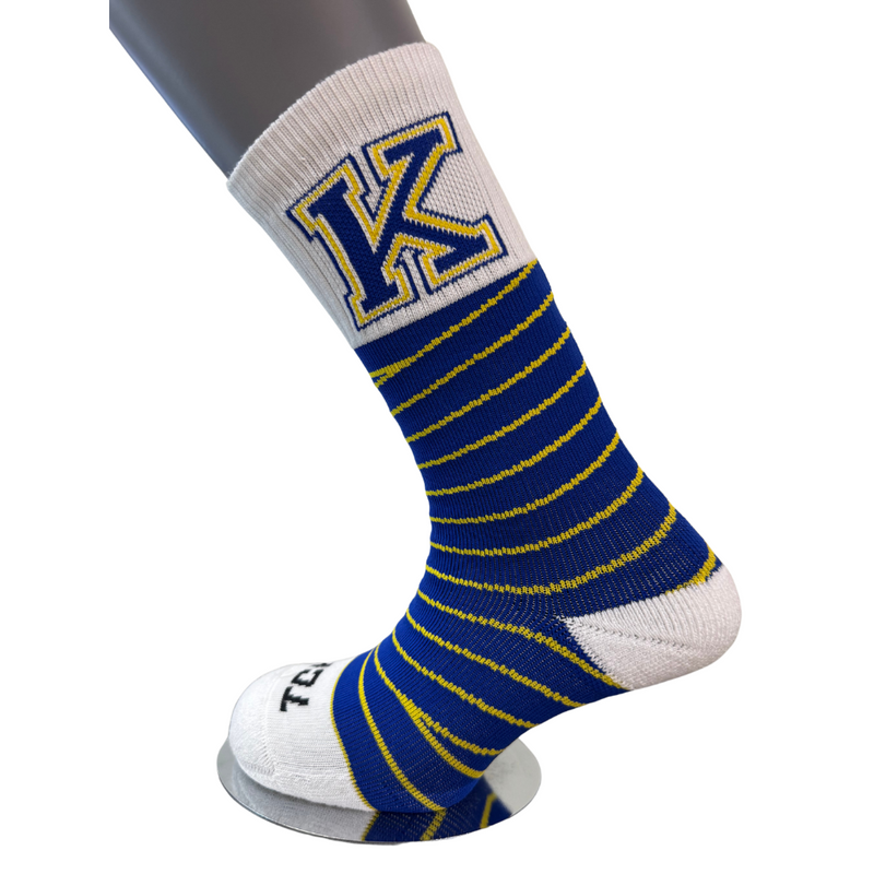 Kearney Bearcats Tape Sock - WHITE/BLUE