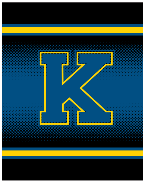 Kearney High Microfleece Blanket - RO/YE/BK