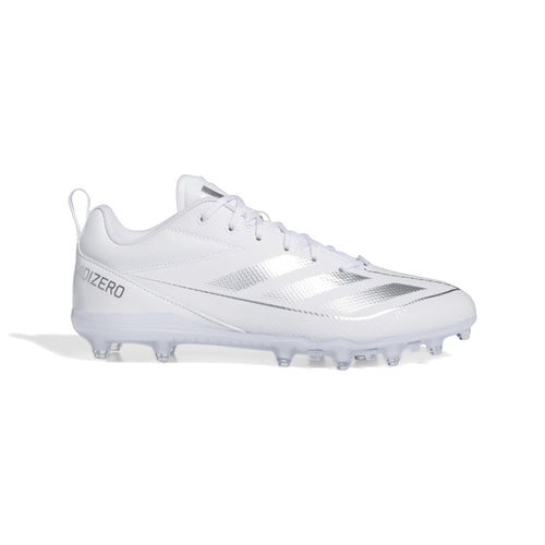 Men's Adidas Adizero Electric.2 Football Cleats - WHITE/SILVER
