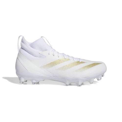Men's Adidas Adizero Impact Football Cleats - WHITE/GOLD