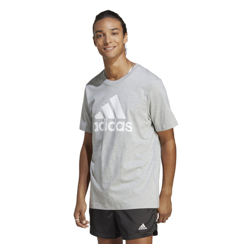 Men's Adidas Single Jersey Logo T-Shirt  - GREY