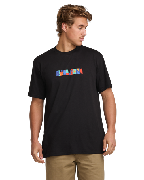 Men's Billabong Block Party Premium T-Shirt - WAA BLAC