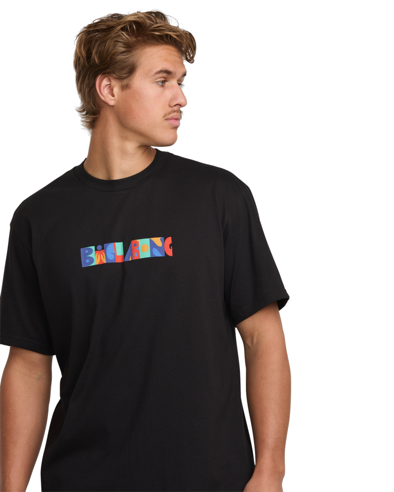 Men's Billabong Block Party Premium T-Shirt - WAA BLAC