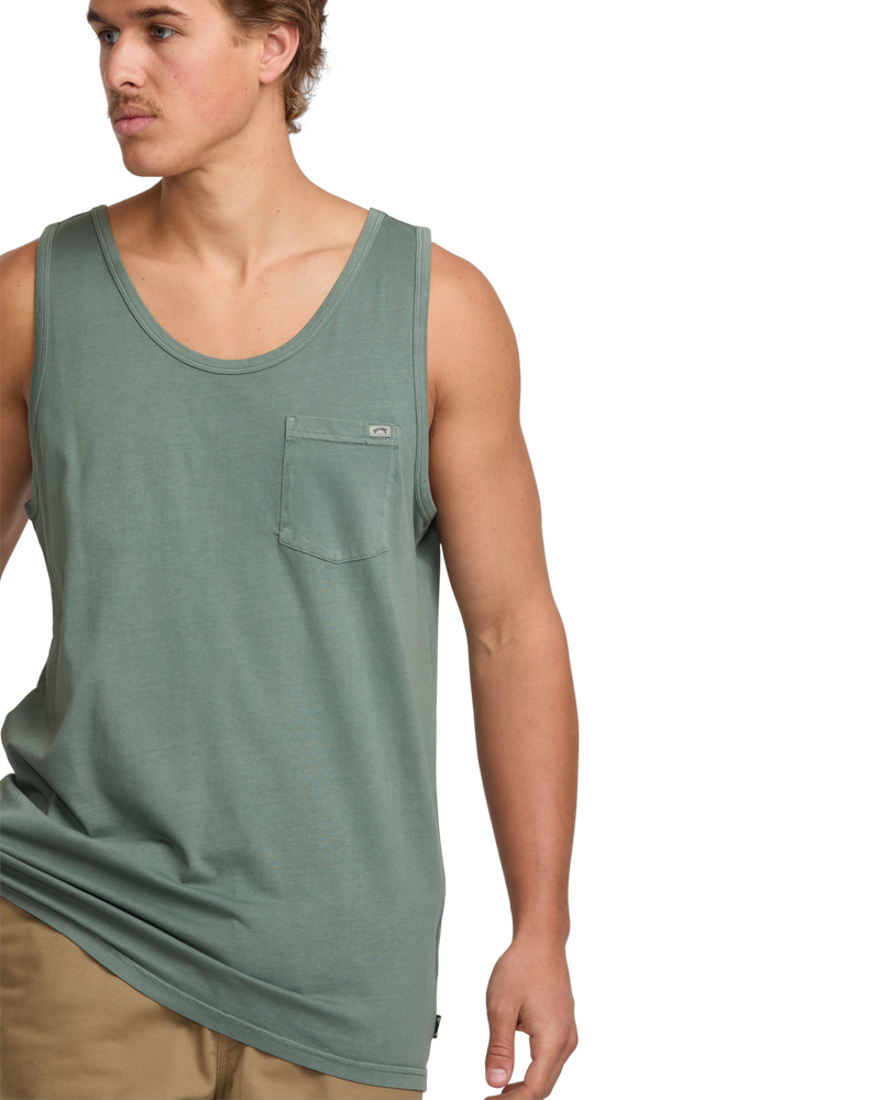 Men's Billabong Essential Premium Tank Top - DKA DARK
