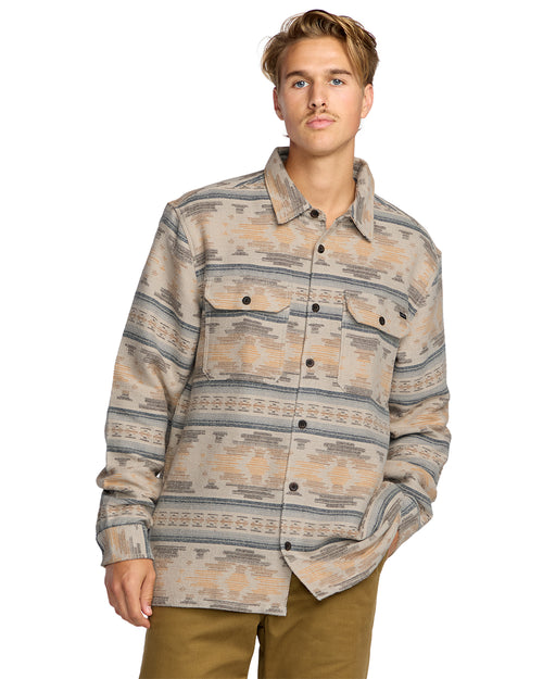 Men's Billabong Offshore Jacquard Flannel Buttonup - SND SAND