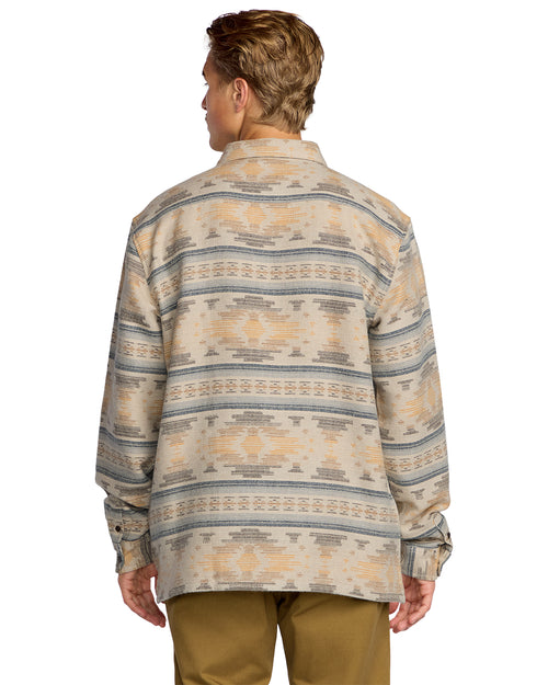 Men's Billabong Offshore Jacquard Flannel Buttonup - SND SAND