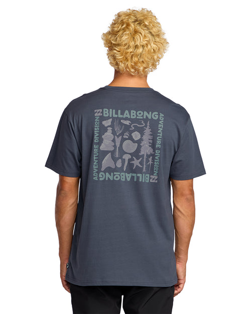Men's Billabong Trail ADIV T-Shirt - MDB BLUE